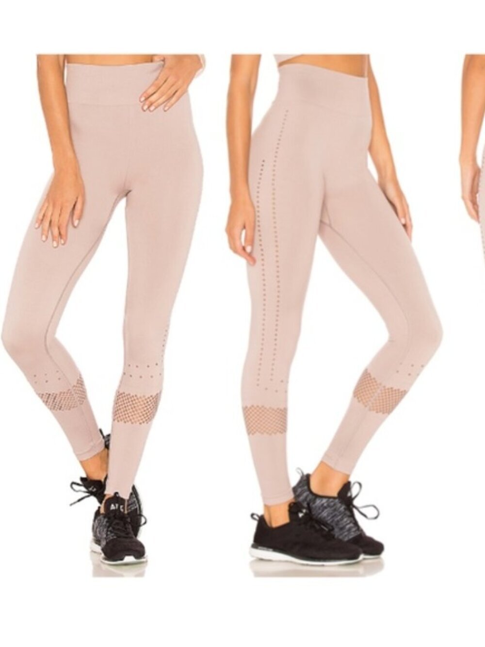Varley Justin Seamless Legging, Vintage Rose, High Waisted with Cutouts